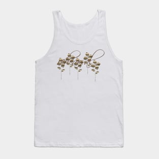 Pretty Gold Flowers Tank Top